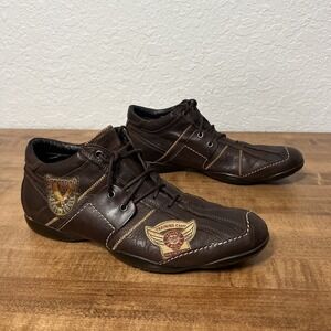 Bacco Bucci McDonald Young Eagle Instructor Brown Leather Oxford Men's Size 9